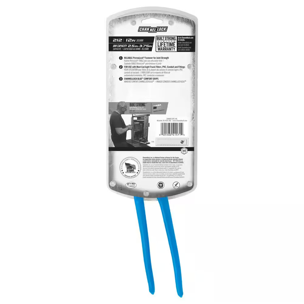 Channellock 12 in. PVC and Oil Filter Tongue and Groove Plier