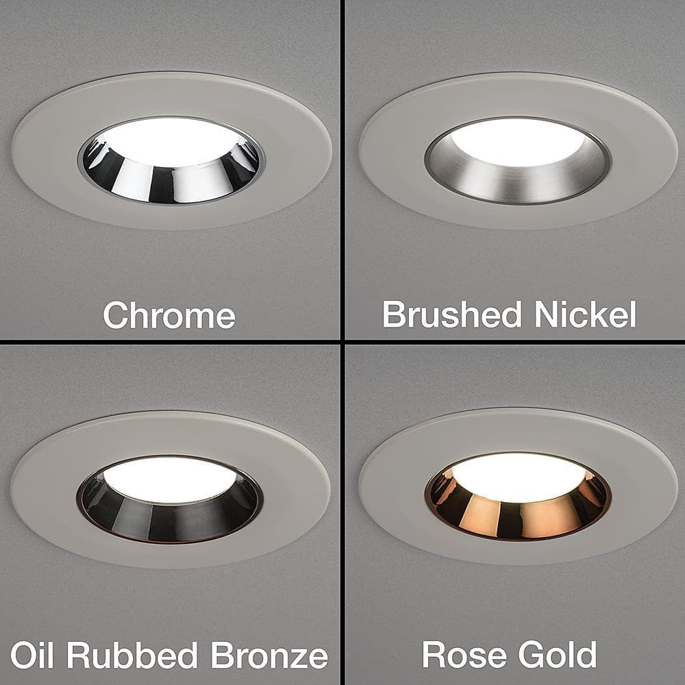 Commercial Electric 4 in. Adjustable LED Recessed Light Trim w/ 4 Trim Colors