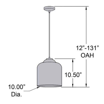 Access Lighting Nostalgia 10.5 in. H 1-Light Matte Black Pendant 23778-MBL/MGL