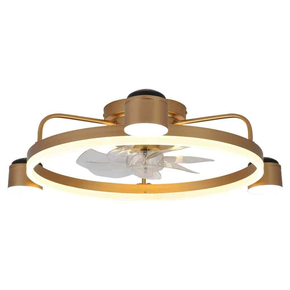 Bella Depot Starry Night LED Indoor Gold Ceiling Fan  Dimmable Light and Remote 