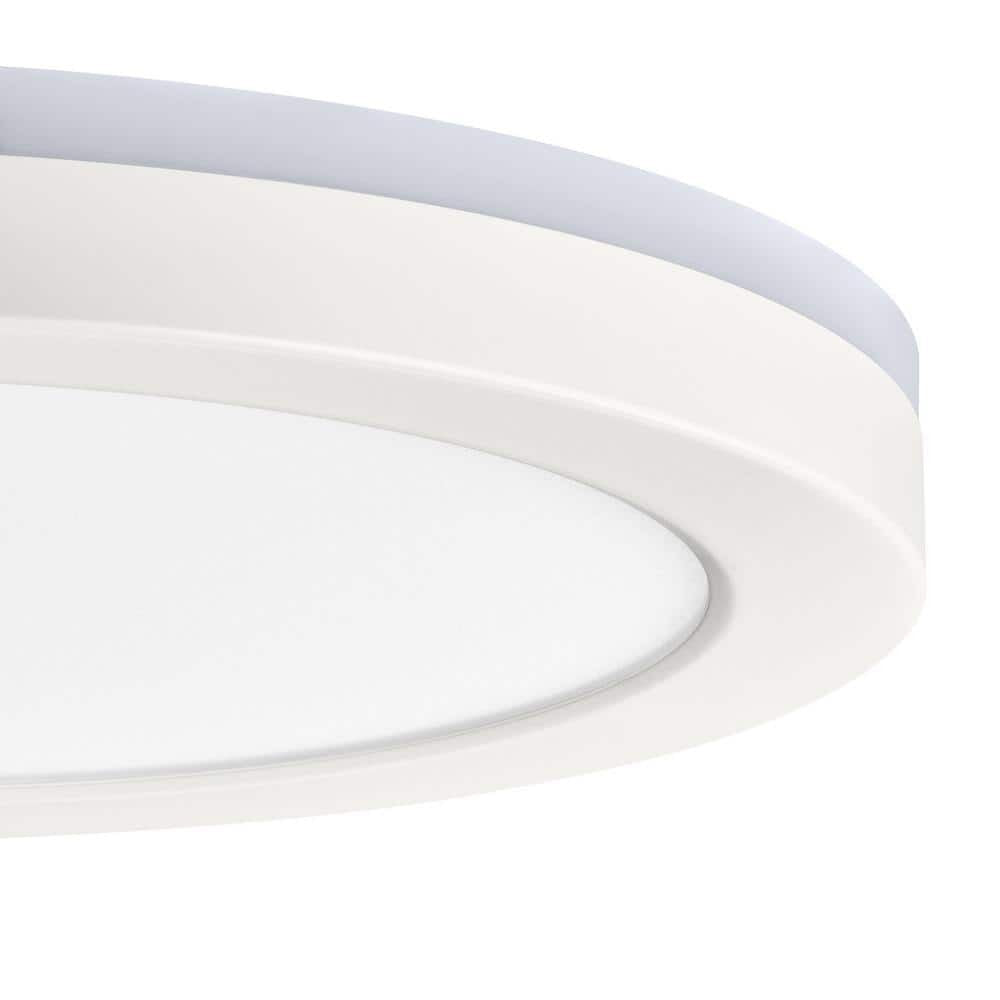 Commercial Electric Smart Flush Mount 13in Matte White 1006486536