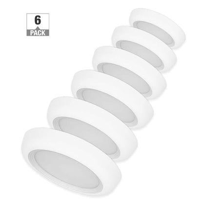 Commercial Electric 6 in LED Flush Mount Ceiling Light J Box Compatible 6 Pack