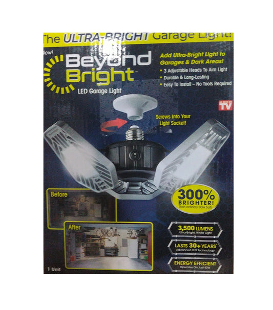 BEYOND BRIGHT 3500 Lumens 11.5 in. Occupancy LED Flush Mount Garage Light