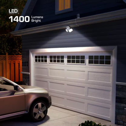 Defiant 180 Degree White Solar Motion Activated LED Flood Light 17000216