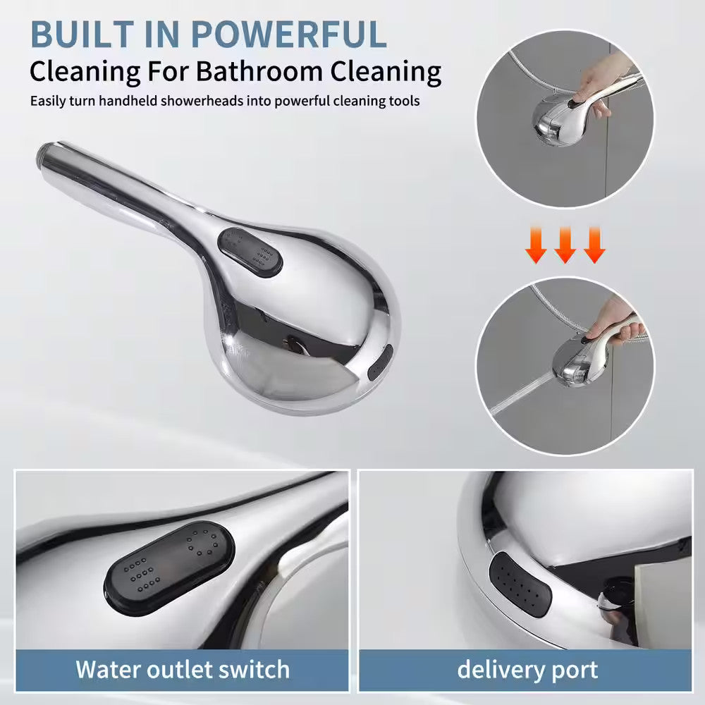BWE Rainfull 10 in. 9-Spray Patterns Dual Wall Mount Dual Shower Heads CHROME