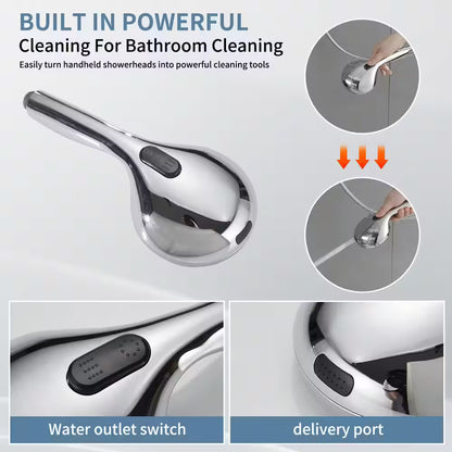 BWE Rainfull 10 in. 9-Spray Patterns Dual Wall Mount Dual Shower Heads CHROME
