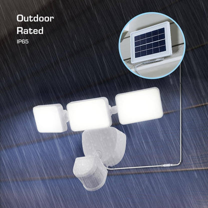 Defiant 180° White Motion Security Light Solar Outdoor Flood Light 2100 Lumens