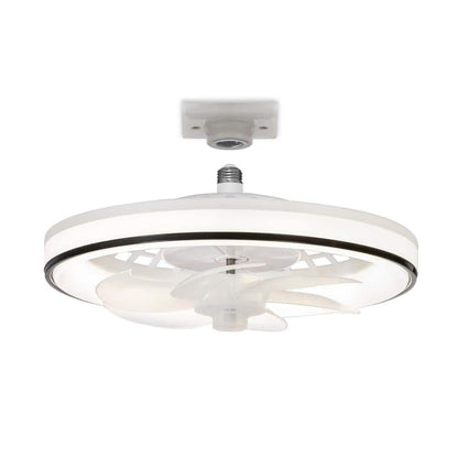 Breezary 13" Integrated LED White Fan Remote Light Socket Frosted Acrylic Shade
