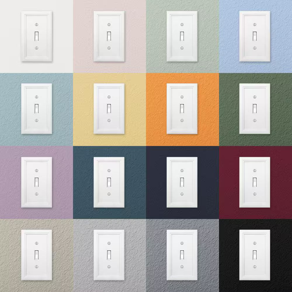 AMERELLE Elly 3 Gang 2-Toggle and 1-Duplex Composite Wall Plate - White 4052TTDW