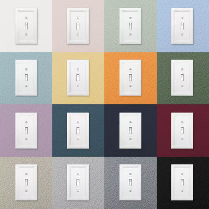 AMERELLE Elly 3 Gang 2-Toggle and 1-Duplex Composite Wall Plate - White 4052TTDW