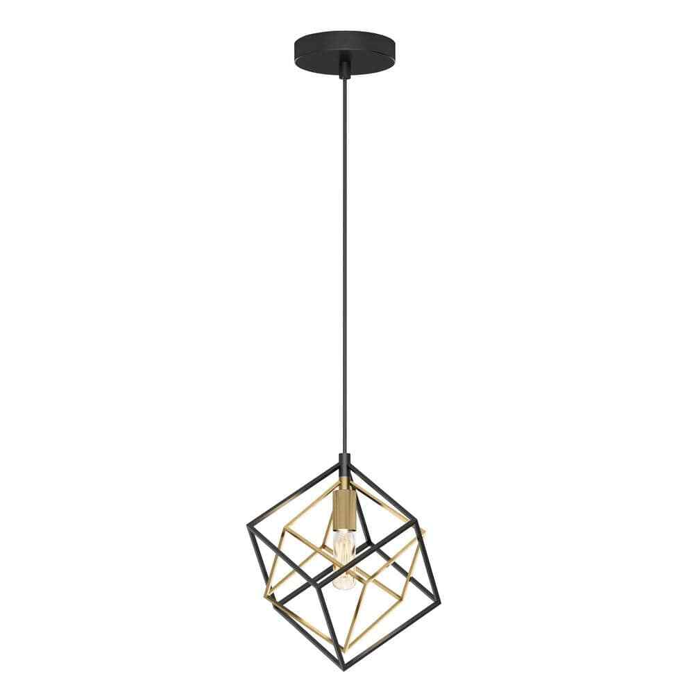 Artika Imperium Black & Gold Modern Mini Pendant Light Fixture for Kitchen 