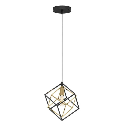 Artika Imperium Black & Gold Modern Mini Pendant Light Fixture for Kitchen 