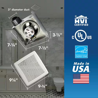 Broan-NuTone 696NE Bathroom Exhaust Fan 50 CFM Wall/Ceiling ENERGY STAR