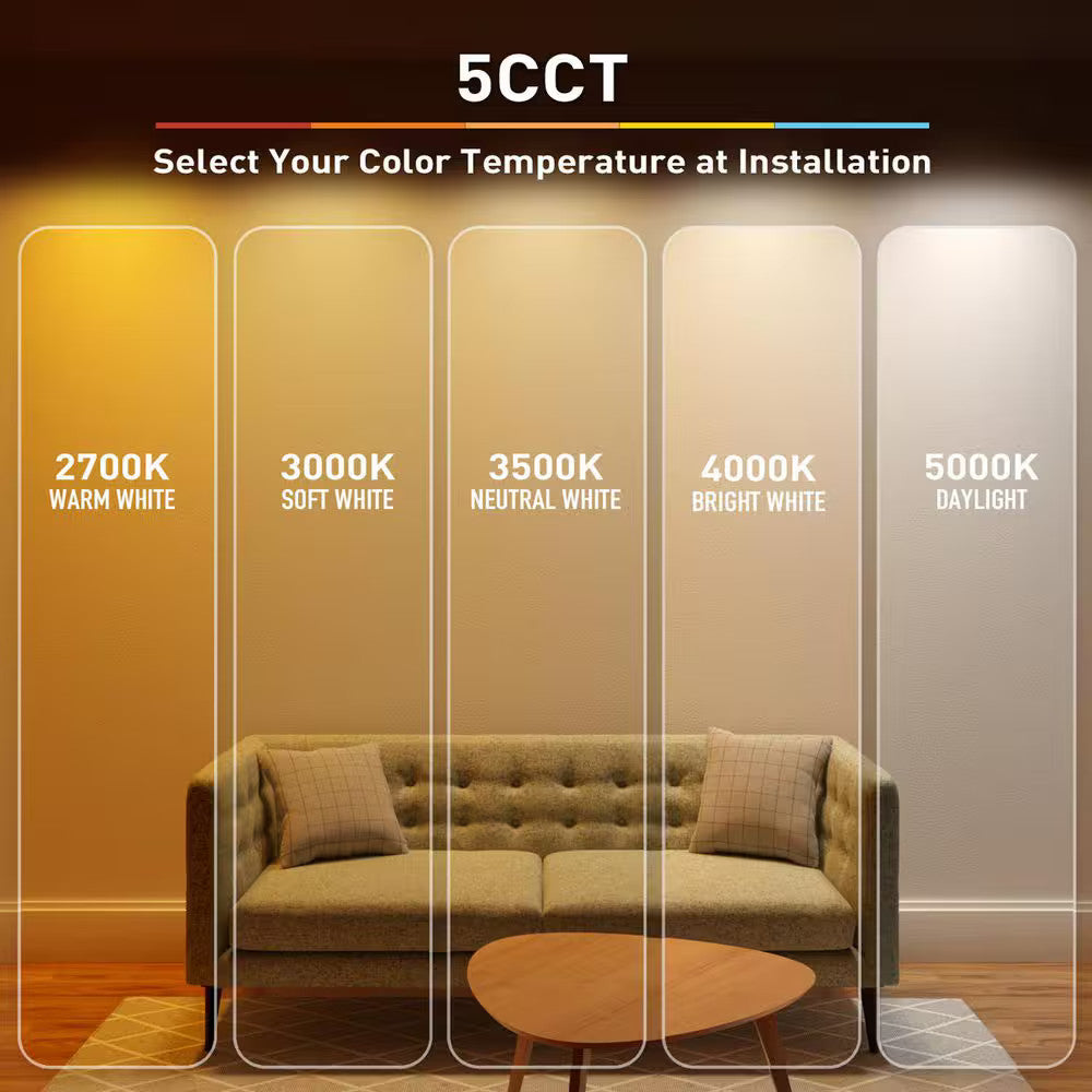 Commercial Electric LED Trimless Canless Recessed Light Adjustable CCT 3"