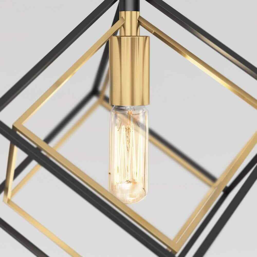 Artika Imperium Black & Gold Modern Mini Pendant Light Fixture for Kitchen 