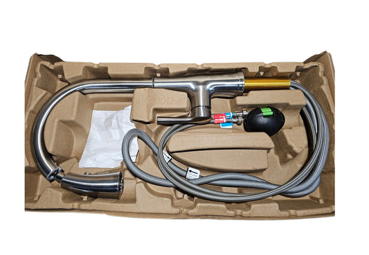 American Standard Renate Handle Pull Down Sprayer Kitchen Faucet Stainless Steel