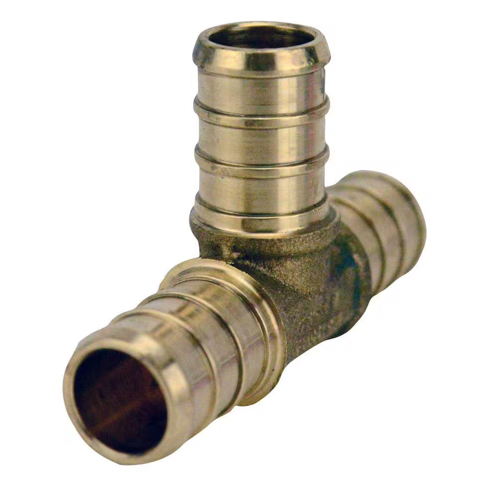 Apollo 1/2 in. Brass PEX-B Barb Tee 10-Pack APXT1210PK