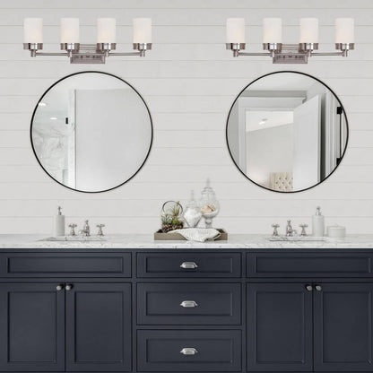 Bel Air Lighting Fusion 27.5 in. 4-Light Brushed Nickel Bathroom Vanity Light