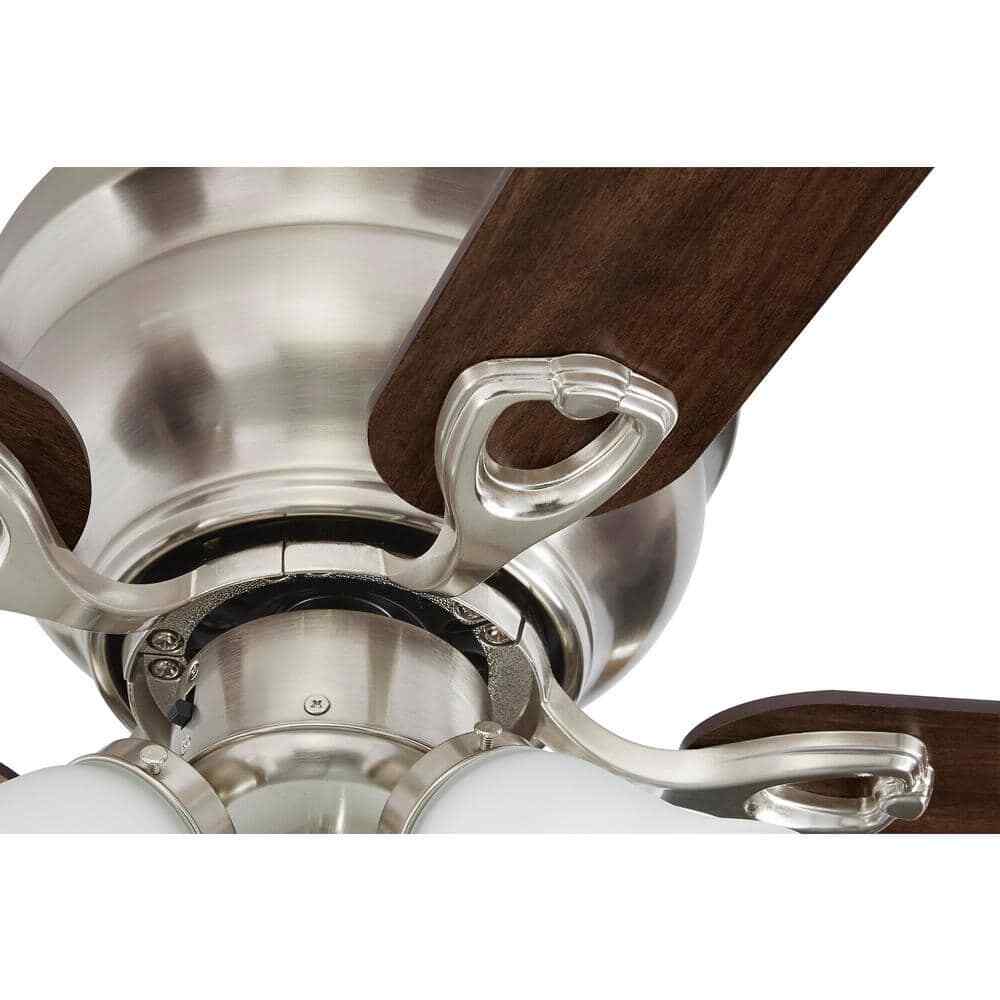 Clarkston II 44 in. LED Indoor Brushed Nickel Ceiling Fan with Light Kit