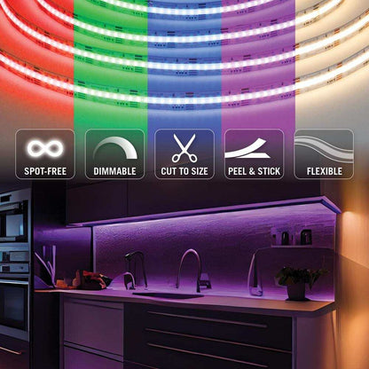 Armacost Lighting RibbonFlex Pro 24V White 16.4 ft. Dimmable Cuttable LED Tape