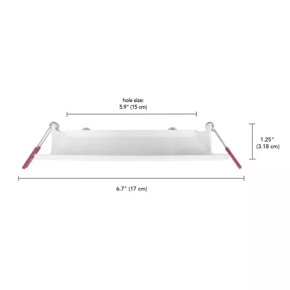Commercial Electric Infiniedge 6 in Round Adj Color Temp Canless Recessed Light