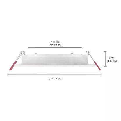 Commercial Electric Infiniedge 6 in Round Adj Color Temp Canless Recessed Light