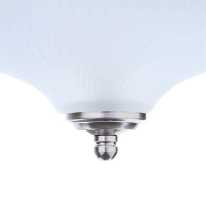 *2-PACK* Hampton Bay 11" 2-Light Brushed Nickel Flush Mount Frosted Glass Shade