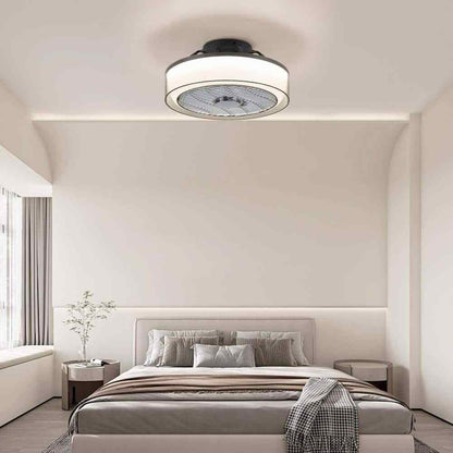 ANTOINE 16 in. Indoor Gray Low Profile Ceiling Fan w/ Dimmable Light & Remote