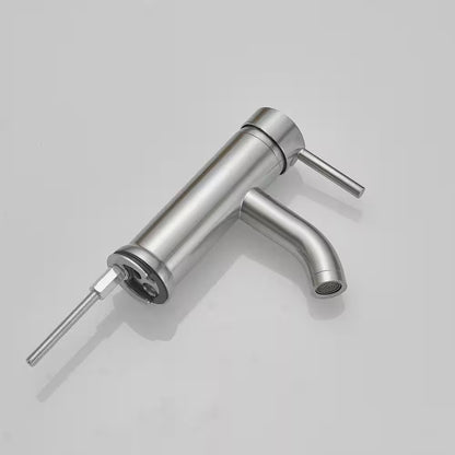 BWE Single Hole Single-Handle Bathroom Faucet w/Pop Up Drain in Brushed Nickel