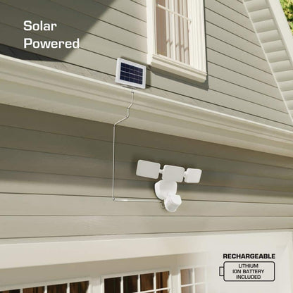 Defiant 180° White Motion Security Light Solar Outdoor Flood Light 2100 Lumens
