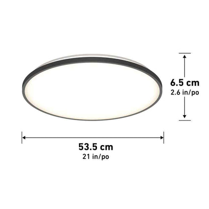 Artika Europa Modern Black LED CCT 3 Flush Mount Ceiling Light Fixture