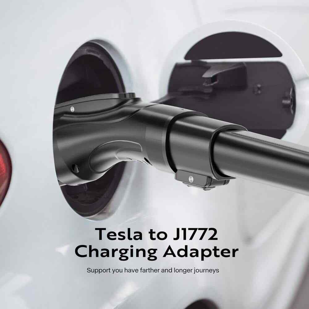 240-Volt 48 Amp Tesla J1772 Charging Adapter with Anti-Drop Lock Compatible with