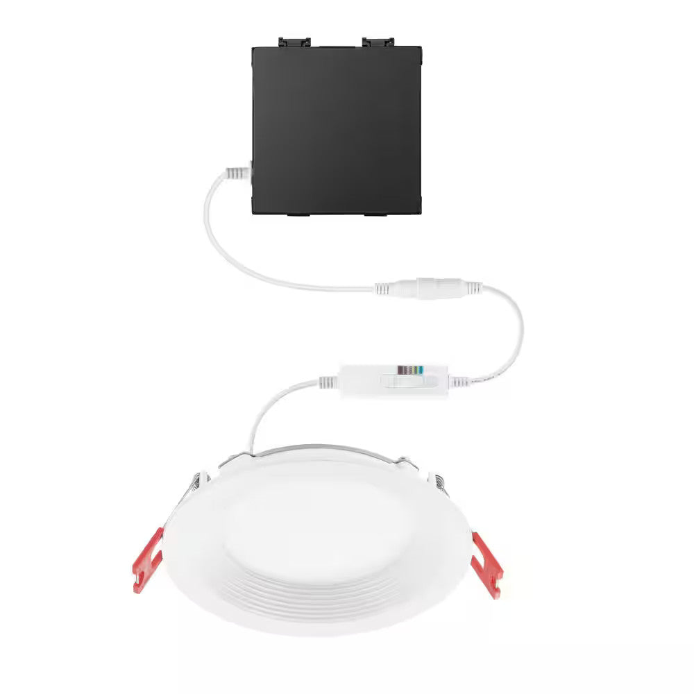 Commercial Electric Premium 4" LED Baffle Canless Recessed Adjust CCT and Lumen