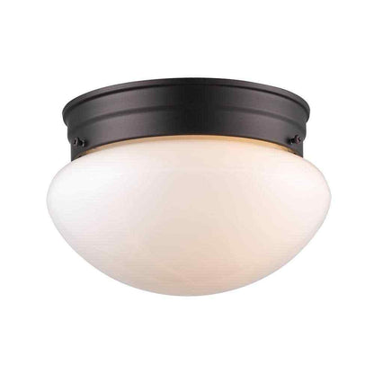 Bel Air Lighting Dash 8 in.Flush Mount Ceiling Light Fixture w/ Opal Glass