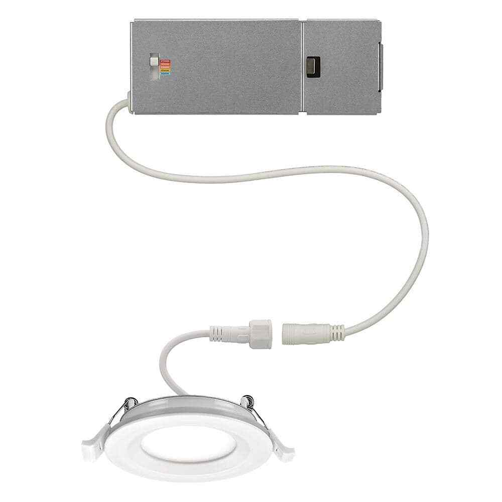 Commercial Electric 3 in. Canless LED Recessed Light Trim w/ Night Light 