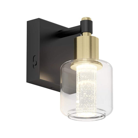 Artika Champagne Globe 5 in. Black  Gold Modern Dimmable Bath Vanity Light