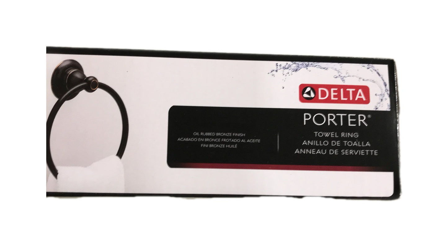 Delta Porter Wall Mounted Towel Ring in Oil Rubbed Bronze 78446-OB1