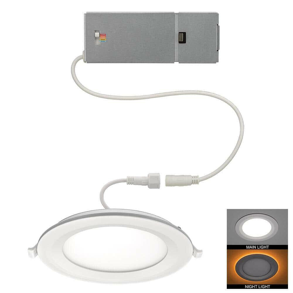 Commercial Electric 6 Canless Adjustable CCT LED Recessed Light Trim 900 Lumens