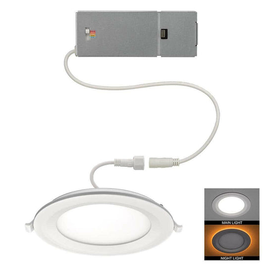 Commercial Electric 6 Canless Adjustable CCT LED Recessed Light Trim 900 Lumens