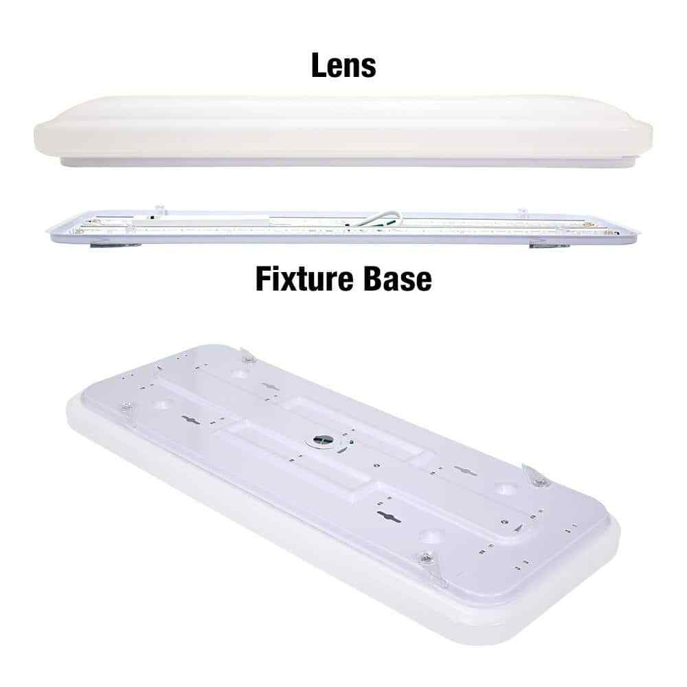 Commercial Electric 24 in. x 10 in. Low Profile LED Flush Mount Kitchen Light 