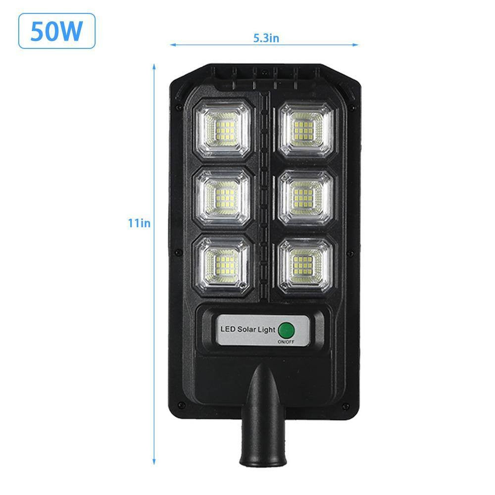 50 Watt Equivalent Integrated LED 120 Degree Solar Black Motion Activated Light