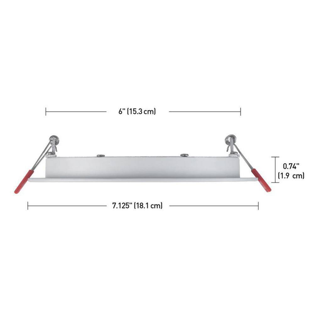 6" Commercial Electric Slim LED Color Change Glare Control Recessed Kit (4-Pack)