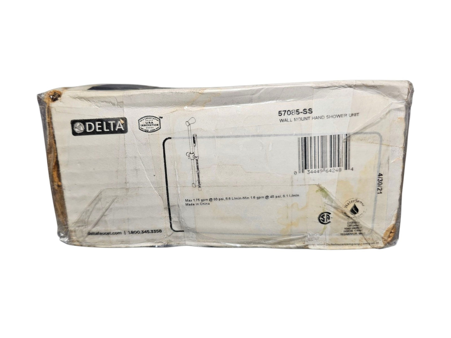 Delta 1-Spray Patterns 1.75 GPM  Wall Mount Handheld Shower Head Stainless