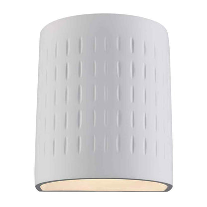 Bel Air Lighting 1-Light CFL White Wall Sconce with Paintable Ceramic Shade