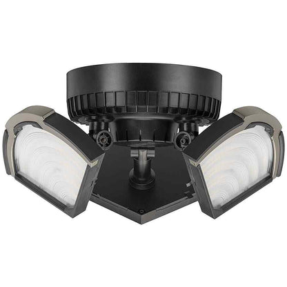 Commercial Electric Flush Mount Ceiling Light 10" LED Output 4000 Lumens Black