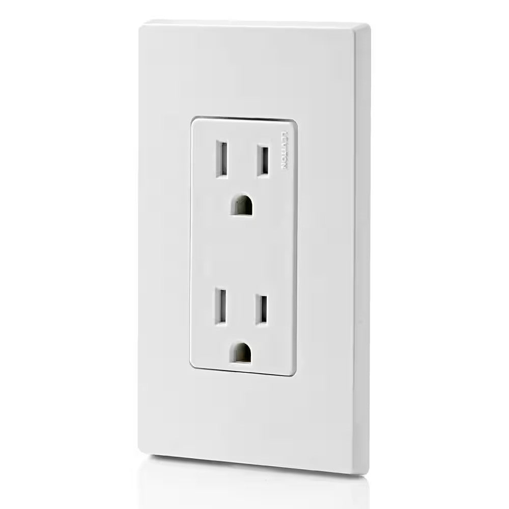 *10 PK* Leviton Decora 15 A 125V Tamper Resistant Duplex Outlet/Receptacle White