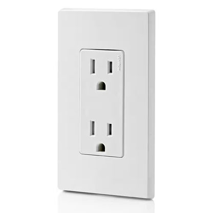 *10 PK* Leviton Decora 15 A 125V Tamper Resistant Duplex Outlet/Receptacle White