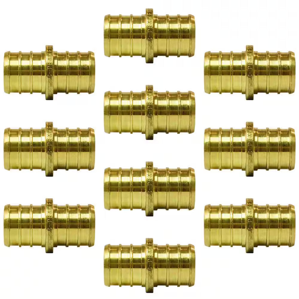 Apollo 3/4 in. Brass PEX-B Barb Coupling 10-Pack APXC3410PK