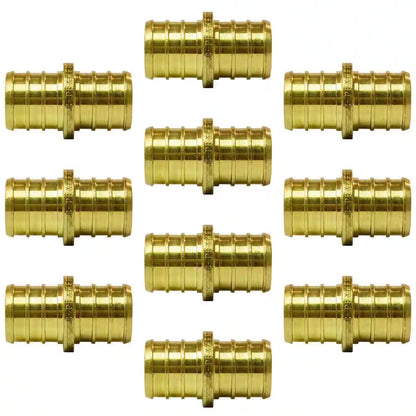 Apollo 3/4 in. Brass PEX-B Barb Coupling 10-Pack APXC3410PK