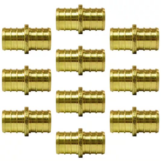 Apollo 3/4 in. Brass PEX-B Barb Coupling 10-Pack APXC3410PK